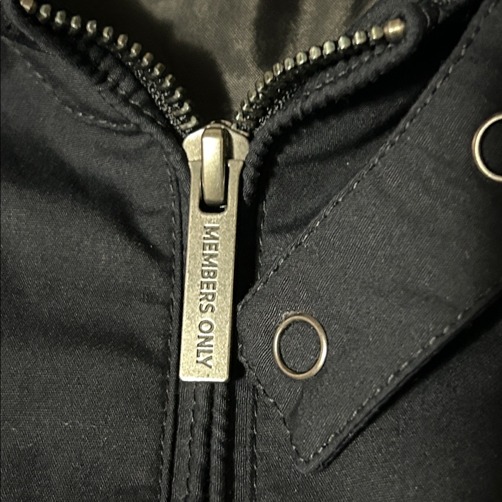 Members Only Black Iconic Racer Military Style Jacket - Picture 6 of 8